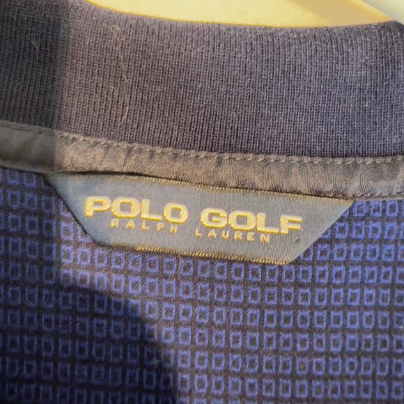 Polo Golf Ralph Lauren 100% Pima Cotton Polo Shirt Men's XL Blue Check Resort - Picture 3 of 9